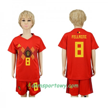 Koszulka Belgia Fellaini 8 Dziecięcy Domowe Koszulki Piłkarskie Mistrzostwa Świata 2018